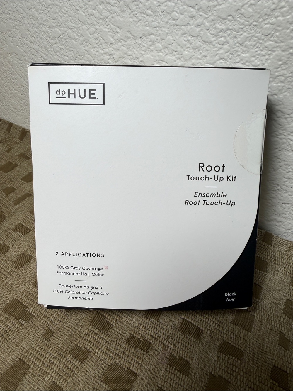 dpHUE Root Touch-Up Kit Permanent Hair Color 100% Black Noir 2 Applications
